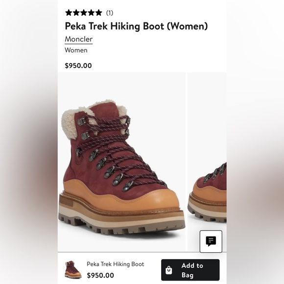 Moncler Peka Trek shearling-trimmed Suede & Leather Hiking Boots - Picture 16 of 16